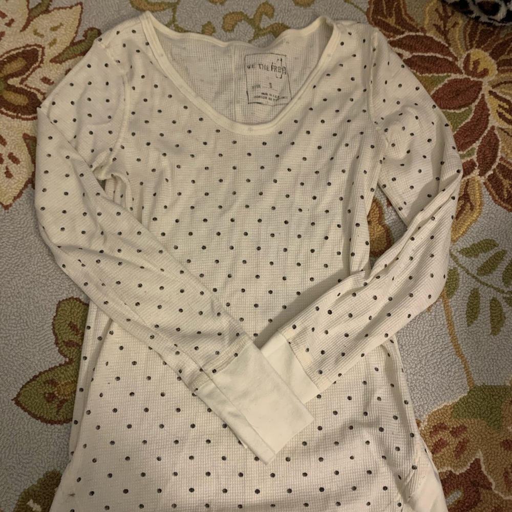 Long sleeve waffle shirt